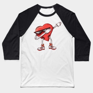 Funny Dabbing Heart Valentine Day For men women Boys Gifts Baseball T-Shirt